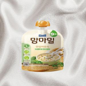 맘마밀이유식 안심 이유식 9개월 브로콜리닭고기 100g 10개
