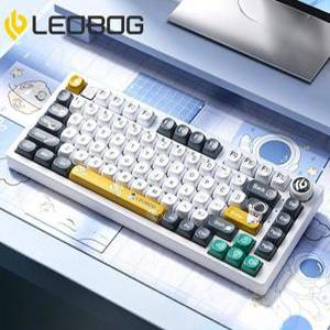회목축 리니어 레오보그 Hi75 알루미늄 그라데이션 키보드 RGB 본 흰색