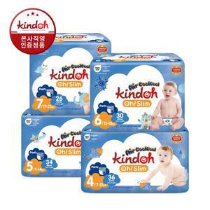 킨도 오슬림 에어쿨쿨 팬티형 기저귀 4단계 ∼ 7단계 1BOX(4팩)