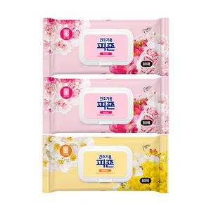 건조기용 피죤 오리지널  핑크로즈, 80매, 2개 +  옐로미모사, 80매, 1개