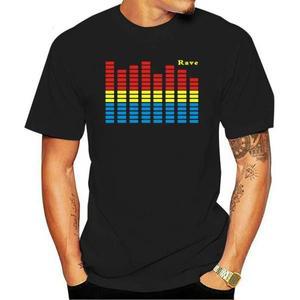 남성용 LED 사운드 활성화 플래시 라이트, EL 이퀄라이저, 바 DJ 록 디스코 환상적인 티셔츠, 의류, 신제품