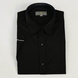 [카운테스마라] 슬림핏 솔리드 스트레치 블랙 반팔셔츠 CDHW2B5360K0S