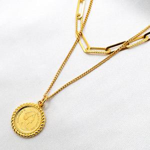 한국공인금거래소 순금 24K 엘리자베스 투체인 목걸이 18.75g 5돈 선물 금목걸이 기념