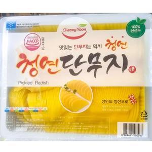 청연 얇은 슬라이스단무지 노란단무지 반찬용 2.6KG