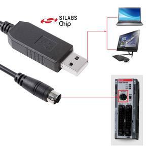 LS XGB PLC-PC 직렬 제어 다운로드 케이블 실리콘 랩 CP2102 USB RS232-6 핀 미니 딘 통신