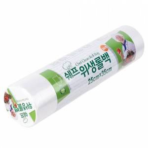 국산 쉐프 위생 롤백 25x35 100매 비닐 봉투 크린 팩 업소용 랩