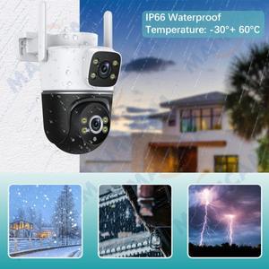 360도 카메라  4G LTE 셀룰러 보안 카메라 팬 틸트 HD 나이트 비전 양방향 토크 IP66 물을 갖춘 홈 듀얼 렌