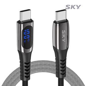 스카이 LED디스플레이 100W PD 고속충전 케이블 C to C 2M