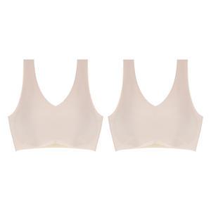 슬림9 노와이어 심리스 편해브라 뉴베이직, 베이지, S, 2개