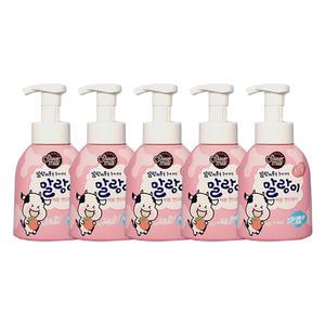 샤워메이트 말랑카우 말랑이 버블 핸드워시 딸기향 용기 300ml x5개