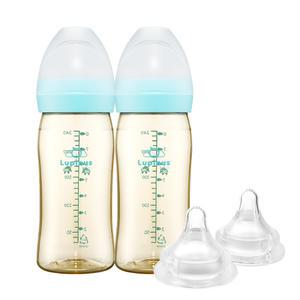 루피너스 PPSU 젖병 240ml 트윈팩(아쿠아민트)+젖꼭지(2개입)