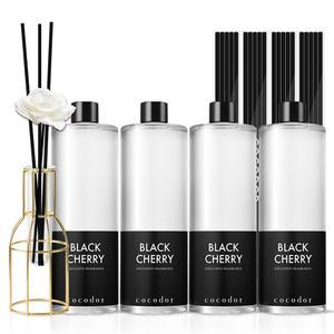 코코도르 디퓨저 리필액 500ml 4개 + DIY디퓨저 (화병+스틱20P+비누꽃)