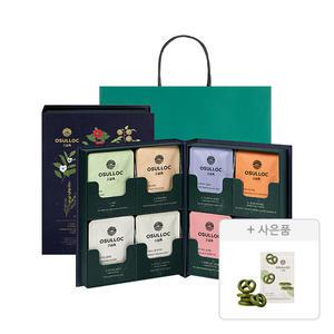 오설록 마스터블렌드 8종, 32개입, 1개 + 증정 ( 쇼핑백, 1개 + 말차 프레첼 11g , 1개  )
