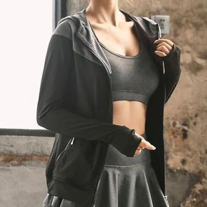[HY6H5HLL_51DZ]여자 상의 집업 후드 트레이닝복 필라테스