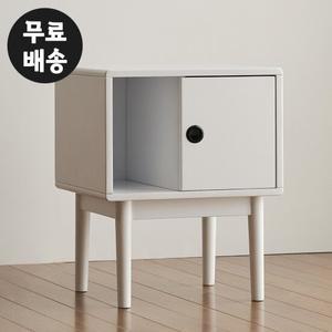 조안 원목 침대 협탁 오픈형 도어장 소형 미니 수납