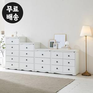 디베 서랍장 세트 4종 수납장 와이드(5단/4단/3단)