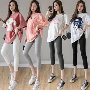 [셀러허브 패션][JHL9RR80_51IB]여름7부레깅스 스판 요가복 아이스레깅스
