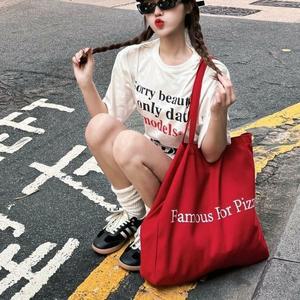 [라일리] Rly Pizza 에코백 대용량 숄더백 캔버스 기저귀 가방