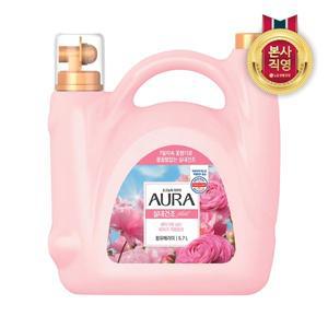 [엘지생활건강]아우라 실내건조 용기 5.7L 대용량 섬유유연제 윌유메리미