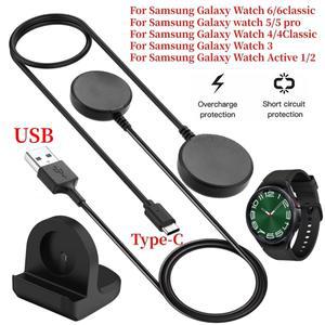 USB C 타입 무선 충전 케이블 충전 독 범용 시계 충전기 갤럭시 호환 워치 6 6 클래식 55 프로 4 클래식 43