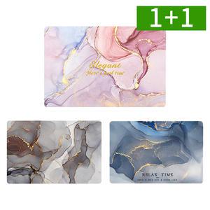 [1개+1개] 대리석패턴 규조토 발매트 60x40cm 빨아쓰는 미끄럼방지 매트