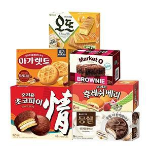 [롯데웰푸드]파이류 6종 과자세트(초코파이,브라우니,마가렛트,오뜨 등)