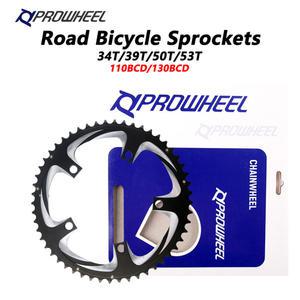 PROWHEEL 체인휠 로드 자전거 스프로킷 크랭크셋 체인링 9 10/11 스피드 톱니 플레이트 부품 34T 39T 50T 53T 110BCD 130BCD