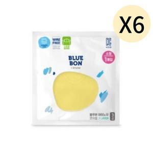 블루본 마스크 스트랩 일체형 소형 옐로우 30매 X 6
