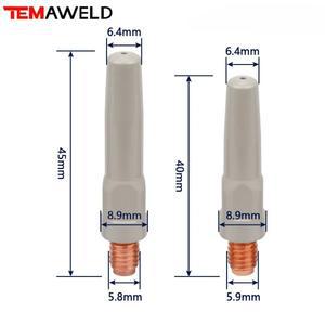 MIG 가스 깍지 팁 M6  40mm 논스틱 코팅 보라색 크롬 지르코늄 구리 0.8 1.0 용접 토치 전도성