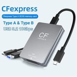 2-in-1 CFexpress Type A 및 SD 카드 리더기 Android/Windows/OS용 메모리 SLR용 휴대용 CF