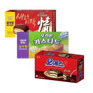[씩씩가게]대용량 파이 3종 총 90봉지 ( 초코파이 + 카스타드 + 오예스 )