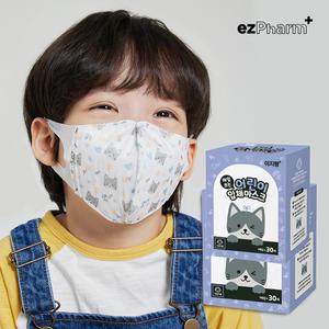 [이지팜] 매일쓰는 어린이 마스크 30매x2단상자 총60매(~7,8세)