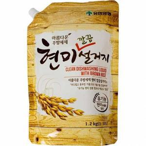 [기타]유한 아름다운 주방세제 현미 깔끔설거지 리필 1.2kg