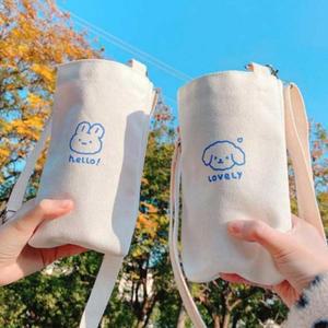 [라일리] Rly 텀블러 에코백 미니 캔버스 물병 텀블러백 가방