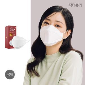 [닥터퓨리] KF80 뉴에스 뽑아쓰는 황사마스크 대형 40매 (개별포장)