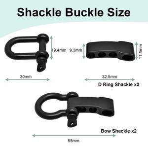 4Pcs Paracord 팔찌 버클 금속 활 앵커 걸쇠 D 생존 캠핑 악세서리 손목 스트랩 U Shackles