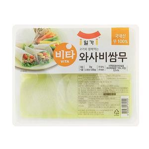 일가 비타 와사비쌈무 3kg 국산 업소용 대용량 무쌈 알싸한