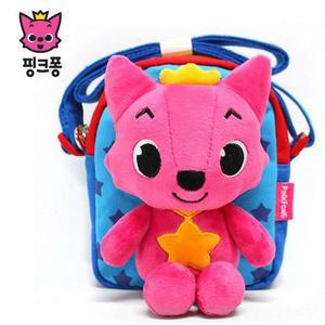 [XBHI3N2O]생활모음 핑크퐁 입체 인형크로스 블루 가방