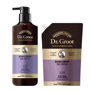 닥터그루트 멀티퍼펙션 탈모증상집중케어 샴푸 힘없는모발용 400ml, 1개 + 리필 330ml, 1개