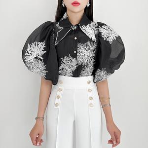 금찌 페탈 벌룬 블라우스 ST7358B
