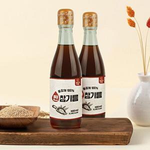 [장인의주방GL][김선교장인]저온착유 통참깨 단1회 착유 참기름 300ml 2병