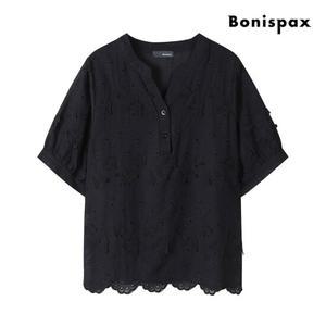 [보니스팍스] 나비 펀칭 반팔 셔츠 블라우스 (XP4SH011M0)