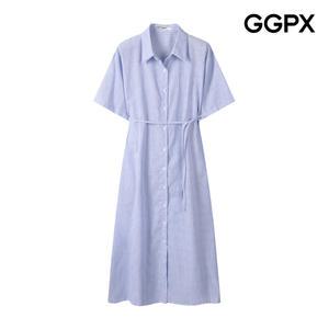 [롯데백화점]지지피엑스 카라넥 버튼 프런트 스트랩 원피스 (GP4OP090F)