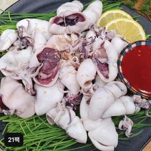 자연산 손질 한치 21팩 (105미, 한 팩 더)