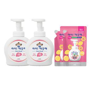 아이깨끗해 핸드워시 용기, 레몬, 490ml ,2개 + 리필, 레몬, 450ml, 2개