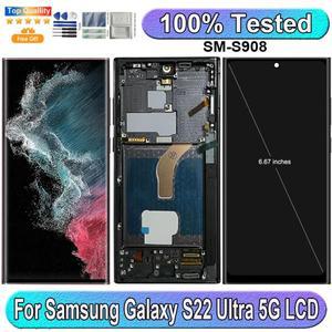 6.67인치 삼성 갤럭시 S22 울트라 5G Lcd 디스플레이 지원 펜 화면