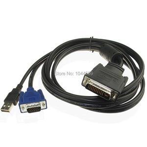 노트북 lcd 모니터 프로젝터에 대 한 남성 15pin vga + usb 어댑터 연결 케이블에 높은 품질  dvi M1-DA (3