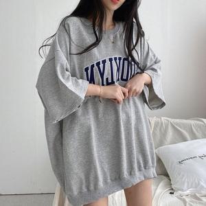 고품질 브루클린 오버핏 맨투맨 반팔 티셔츠 MFNC 050158 라 루즈핏 오버핏 반팔 맨투맨 (WFHU8MC)