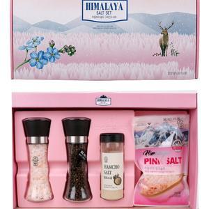 히말라야 핑크솔트 선물세트 8호 프리미엄 핑크소금 후추 그라인더 함초소금