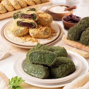 [권공남장인]강화 사자발 약쑥떡 15알 + 콩고물팥앙금 쑥떡 15알(총 1.7kg내외)